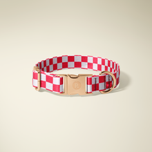 Red Gingham Rose Gold Collar